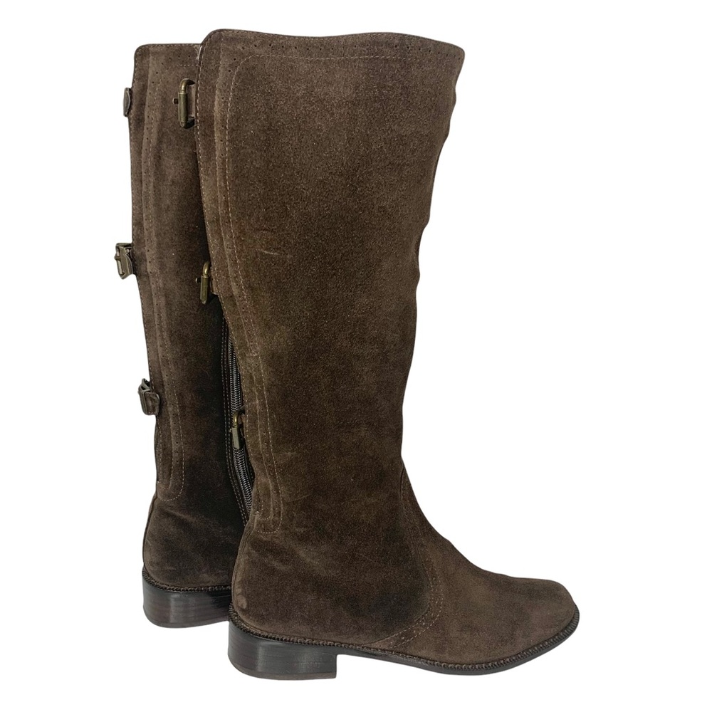 VANELI Suede Buckle Back Long Boots Sz 6